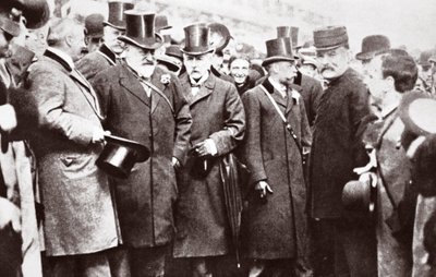 King Edward VII and the Prince of Wales at Epsom, 1909 by English Photographer